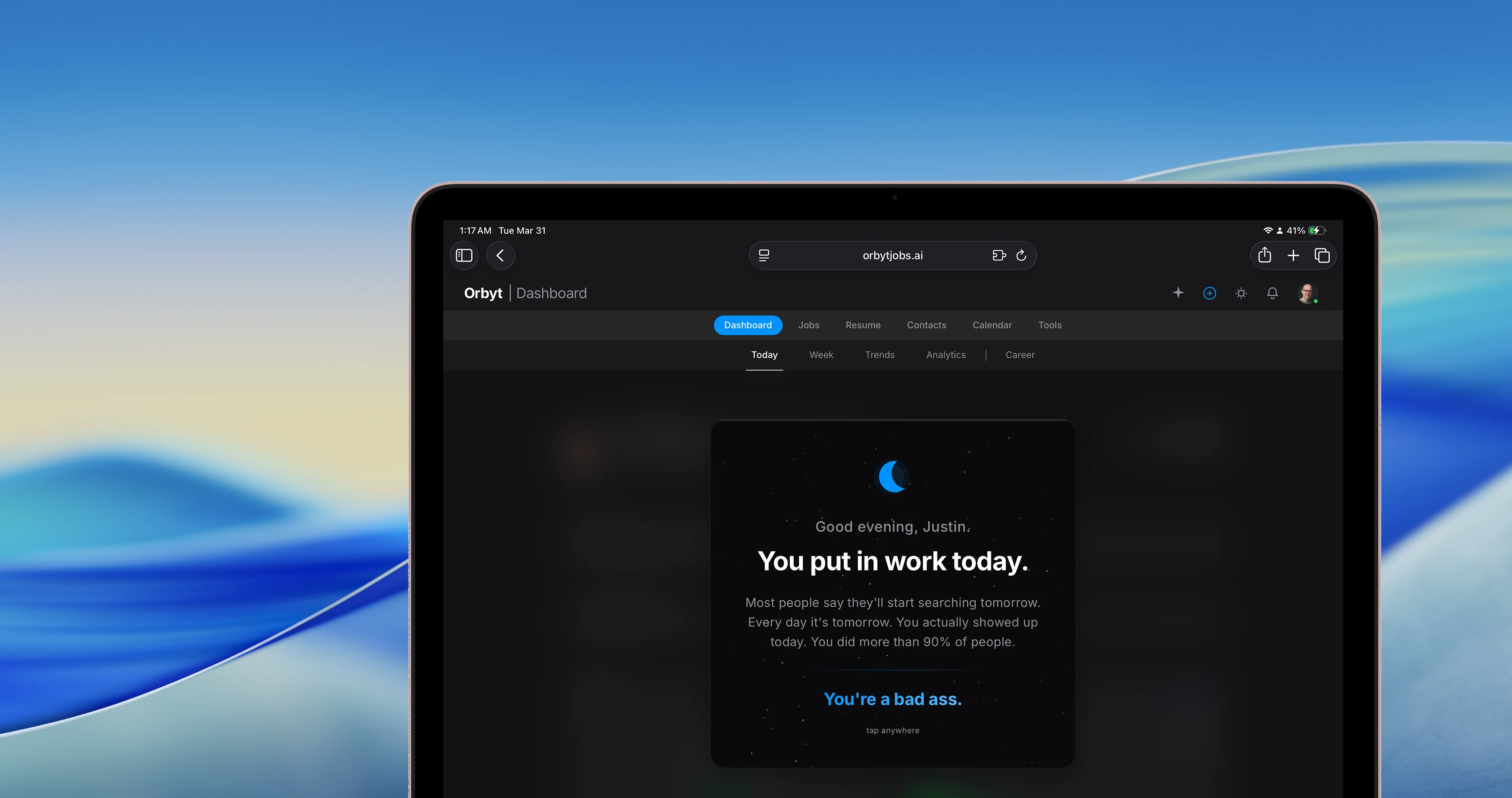 Orbyt AI coach providing personalized career guidance